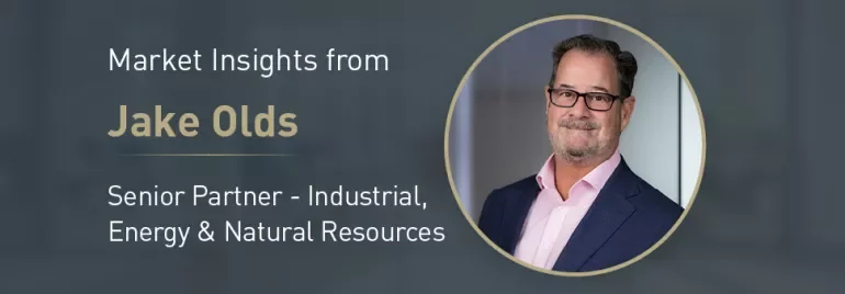 Banner with text introducing market insights from Jake Olds.